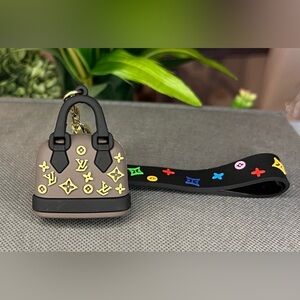 Fashion Brown Monogram Multicolor Keychain